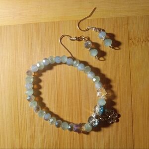 Beaded Bracelet and Earring Set